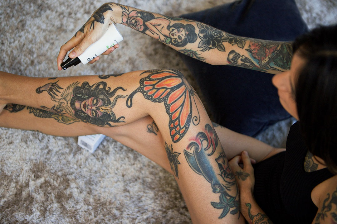 Pink Calf Leg Sleeve is the Best Way to Cover Up a Tattoo