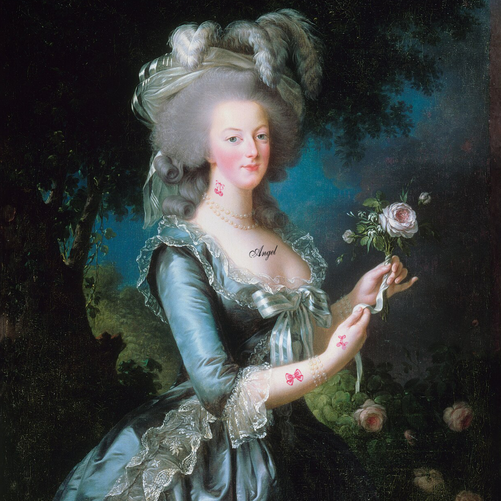 'Marie Antoinette with a Rose' by French artist Élisabeth Vigée Le Brun.